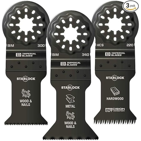 Imperial Blades Starlock Oscillating Tool Blade Variety IBSLV-3P1